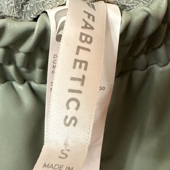Fabletics Mint Green Faux Leather Joggers Size Small - Picture 3 of 4